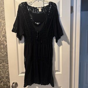 Nanette Lepore Black Lace Detail Dress